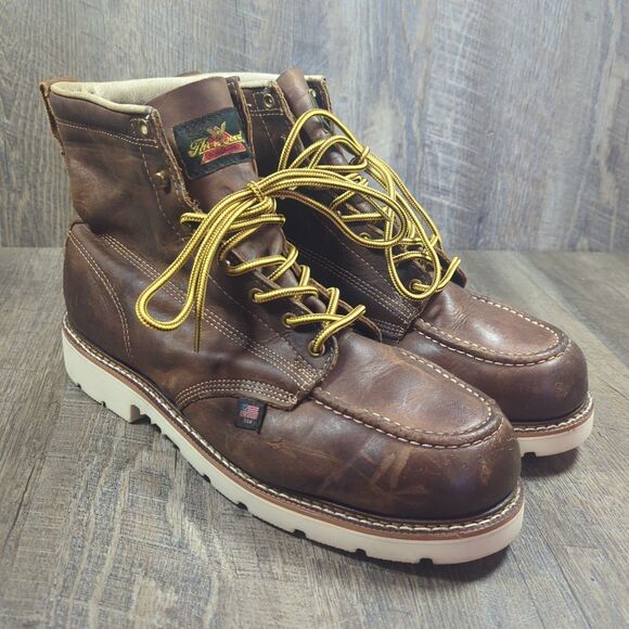 Thorogood Men's Size 13 EE American Heritage 6″ Trail Moc Safety Toe Crazy Horse - Picture 1 of 13